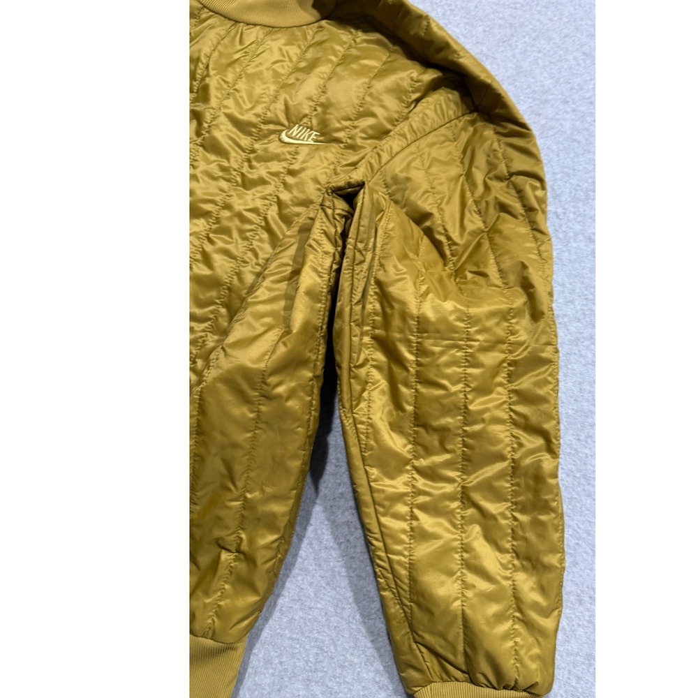 Nike Tech Pack Therma-FIT Quilted Sweatshirt Mens XL Gold Olive DD6630-326 - Picture 9 of 10